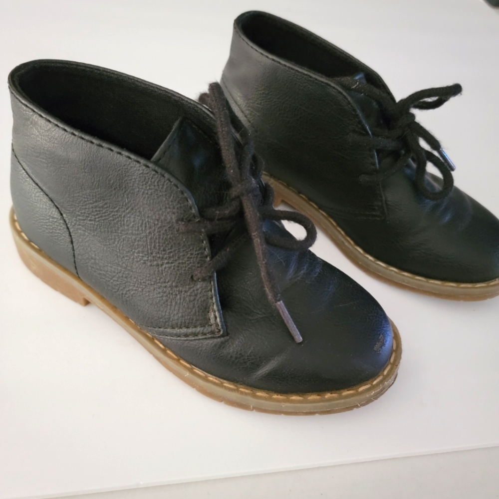 Children's Place Black Faux Leather Dress Shoes